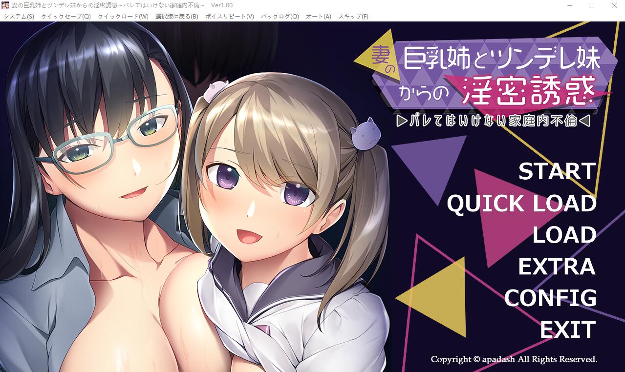 妻子的巨欧派姐姐和傲娇妹妹的H诱惑 AI汉化版+全CG回想 ADV游戏 600M_游戏社